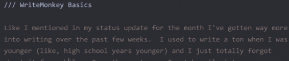 WriteMonkey Basics